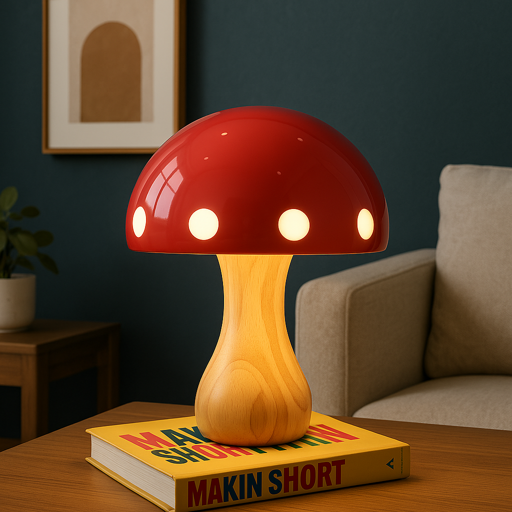 Mushroom-shaped table lamp