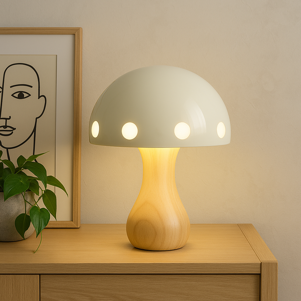 Mushroom-shaped table lamp