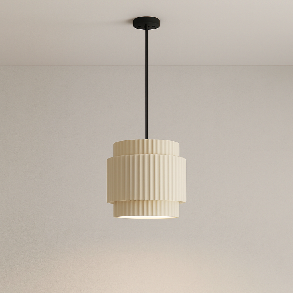 Colored ceramic pendant lamp