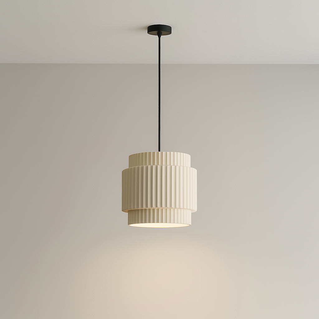 Colored ceramic pendant lamp