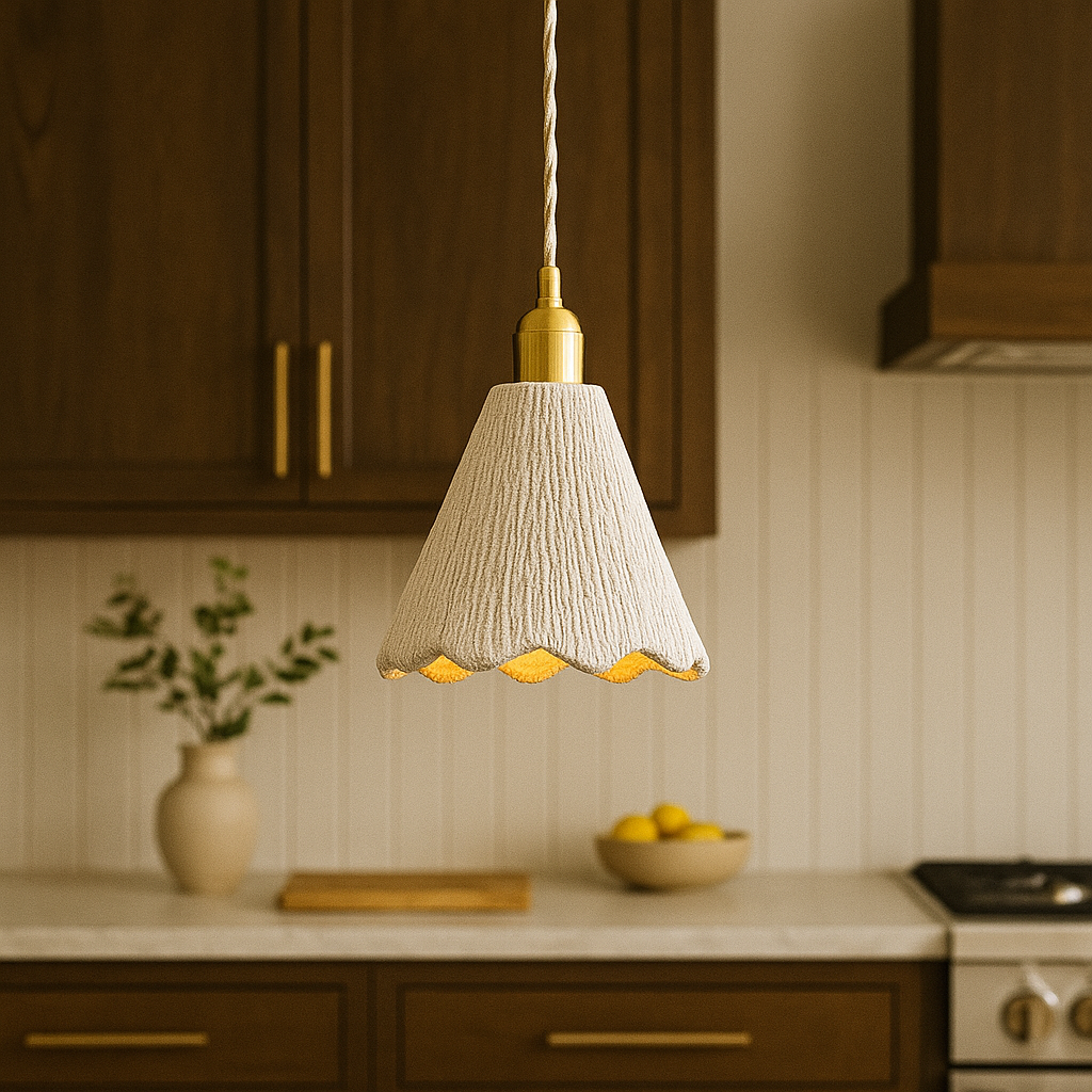 Pendant lamp in cement