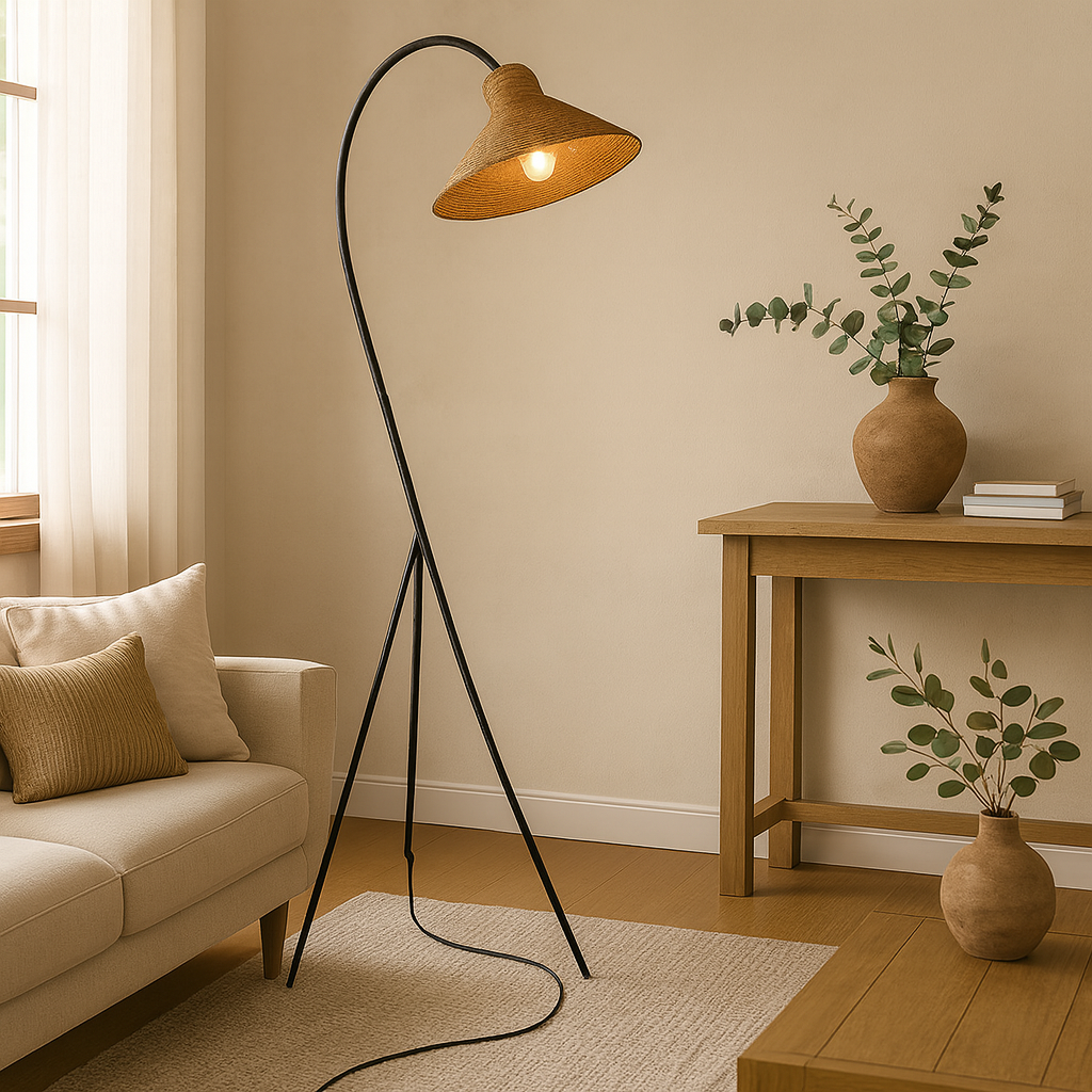 Bamboo floor lamp