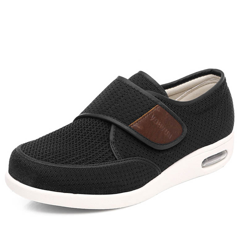 Chaussures Orthopédiques Diabétique Noires: Confortables, Respirantes, Pieds Sensibles