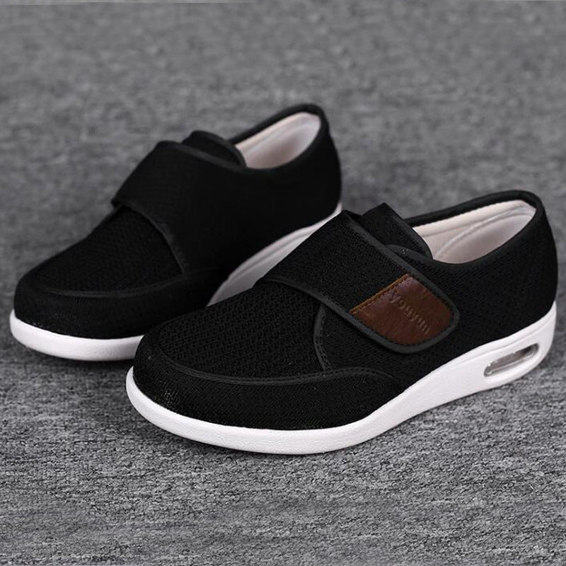 Chaussures Orthopédiques Diabétique Noires: Confortables, Respirantes, Pieds Sensibles