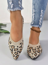Knitted Leopard Print Shoes