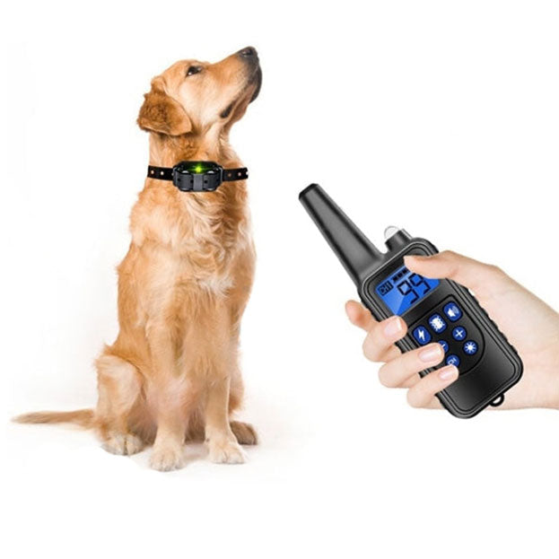 Collier de Dressage Anti-aboiement Etanche Rechargeable pour Chien - Mode Choc, Sonore, Vibration