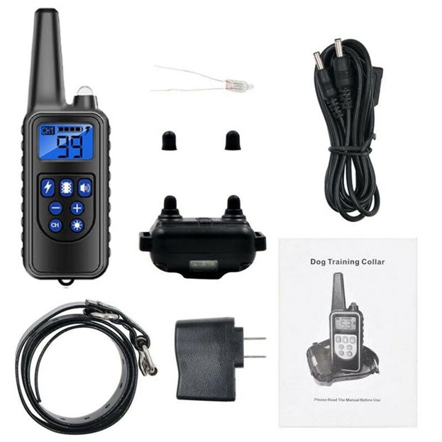 Collier de Dressage Anti-aboiement Etanche Rechargeable pour Chien - Télécommande Distance