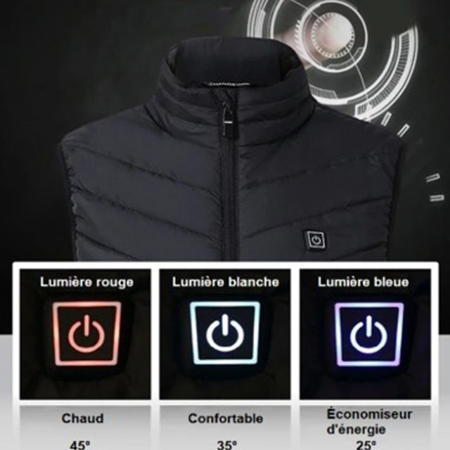 Gilet Chauffant Sans Manche Mixte Zones pour Camping et Randonnée travel bott
