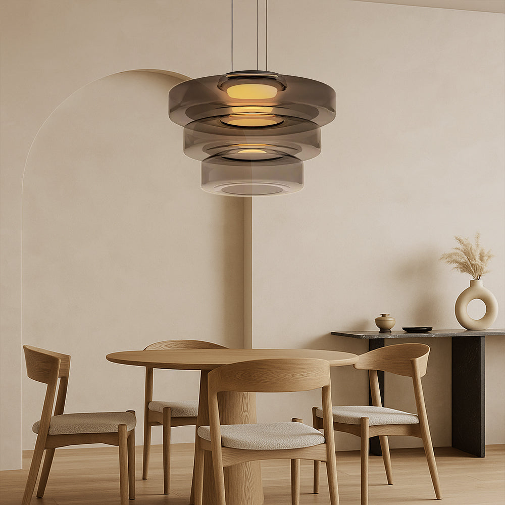 Danish pendant lamp in Bauhaus glass