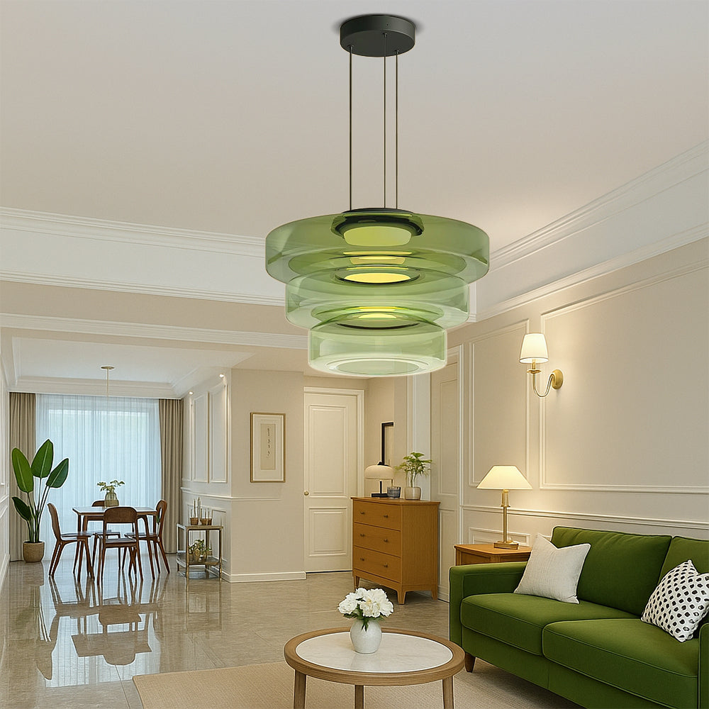 Danish pendant lamp in Bauhaus glass