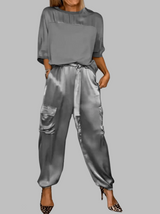 Eileena | Two-piece satin fashion set