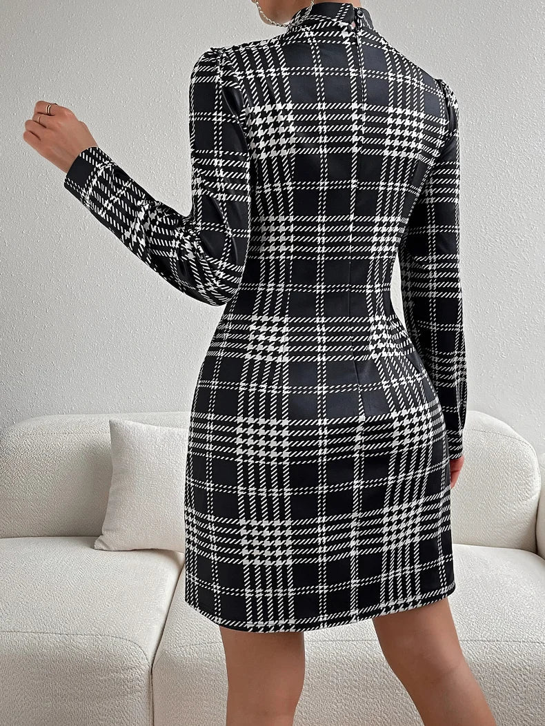Robe à carreaux élégante Greta - Style polyvalent et chic pour femmes modernes do