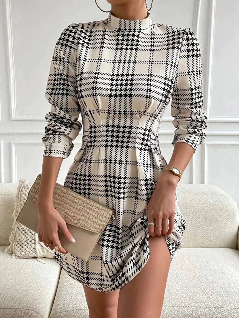 Robe à carreaux élégante Greta - Style polyvalent et chic pour femmes modernes do