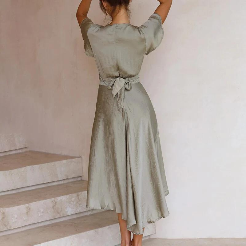 Robe midi au charme vintage pour femmes, confort quotidien et élégance féminine d