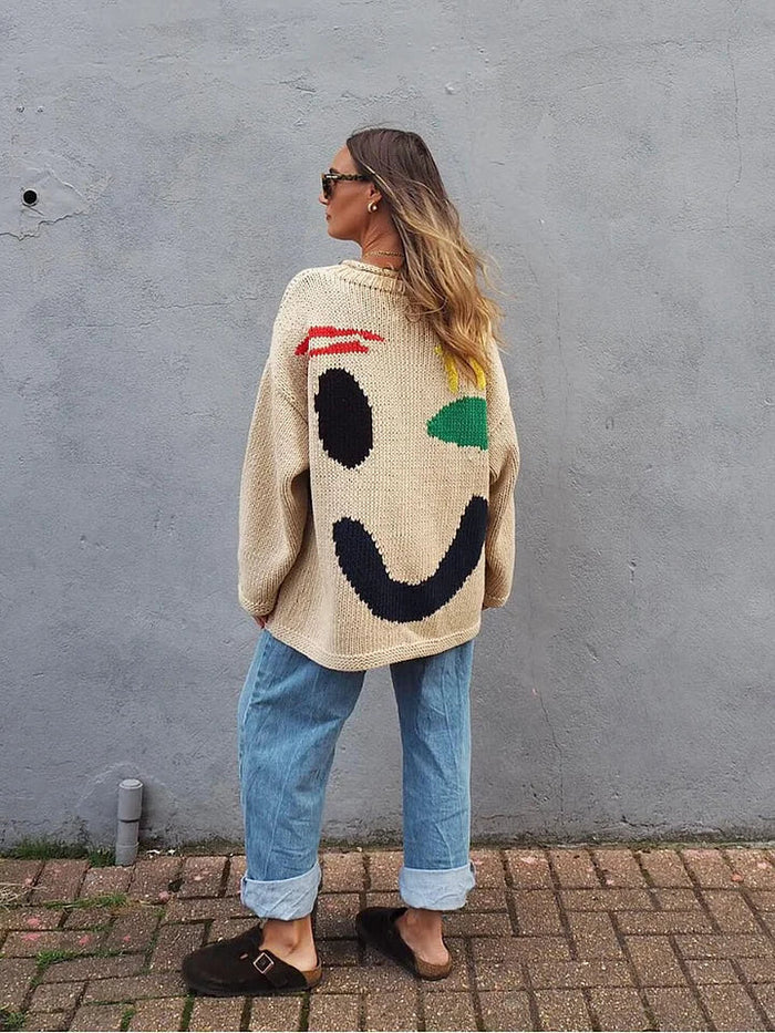 Pull tricoté éthique Kayla en coton coloré pour un style unique et responsable do