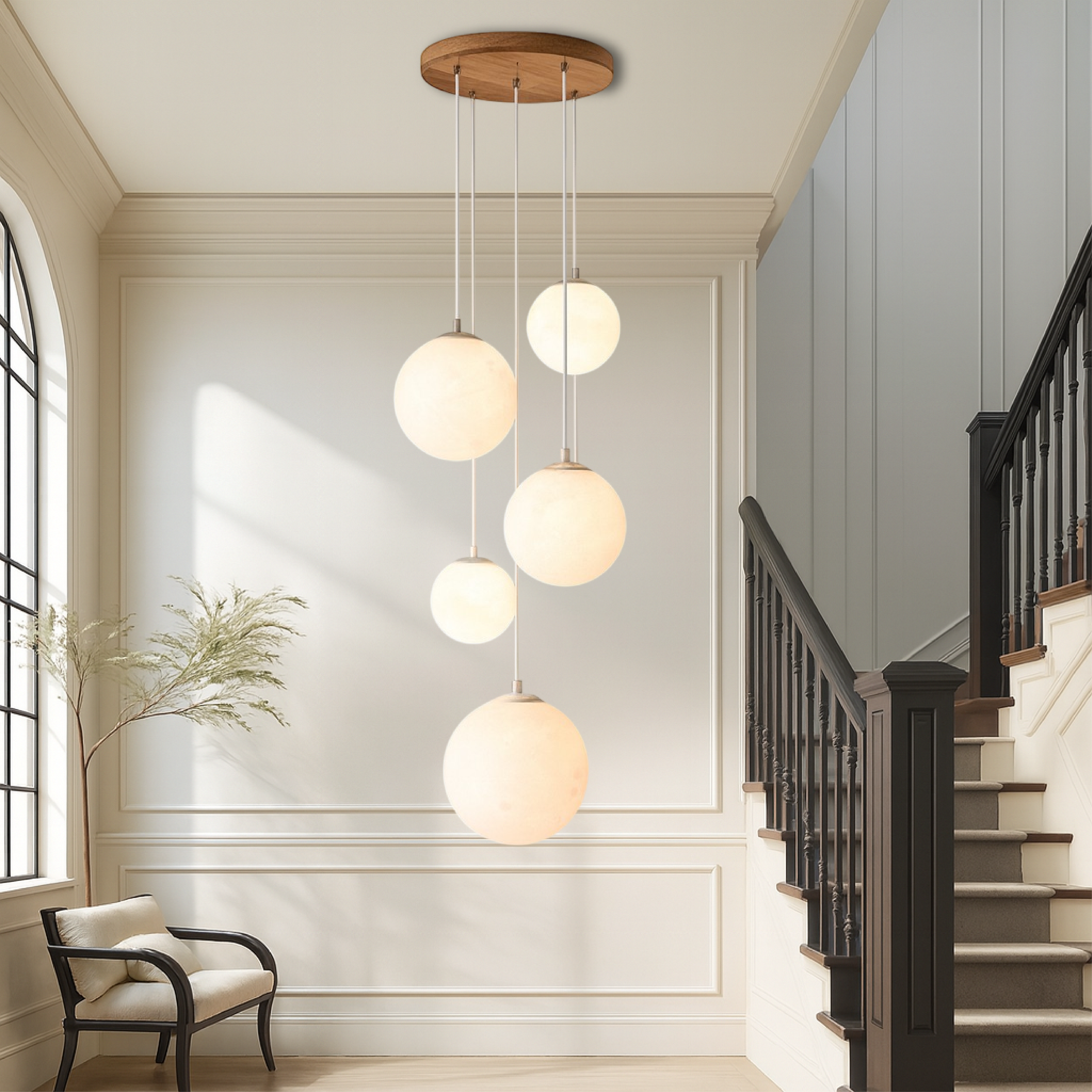 Nordic Staircase Chandelier Moonlamp