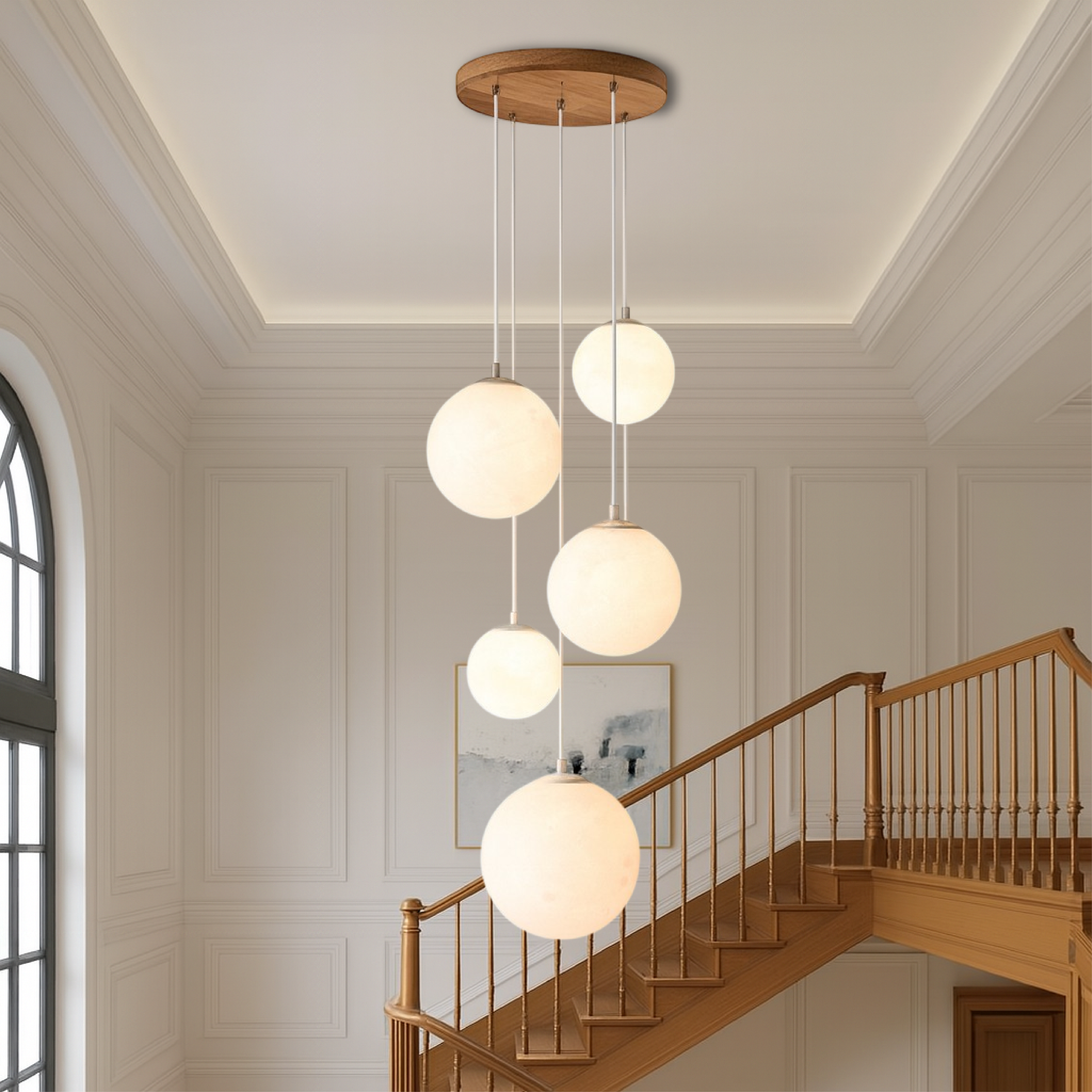 Nordic Staircase Chandelier Moonlamp