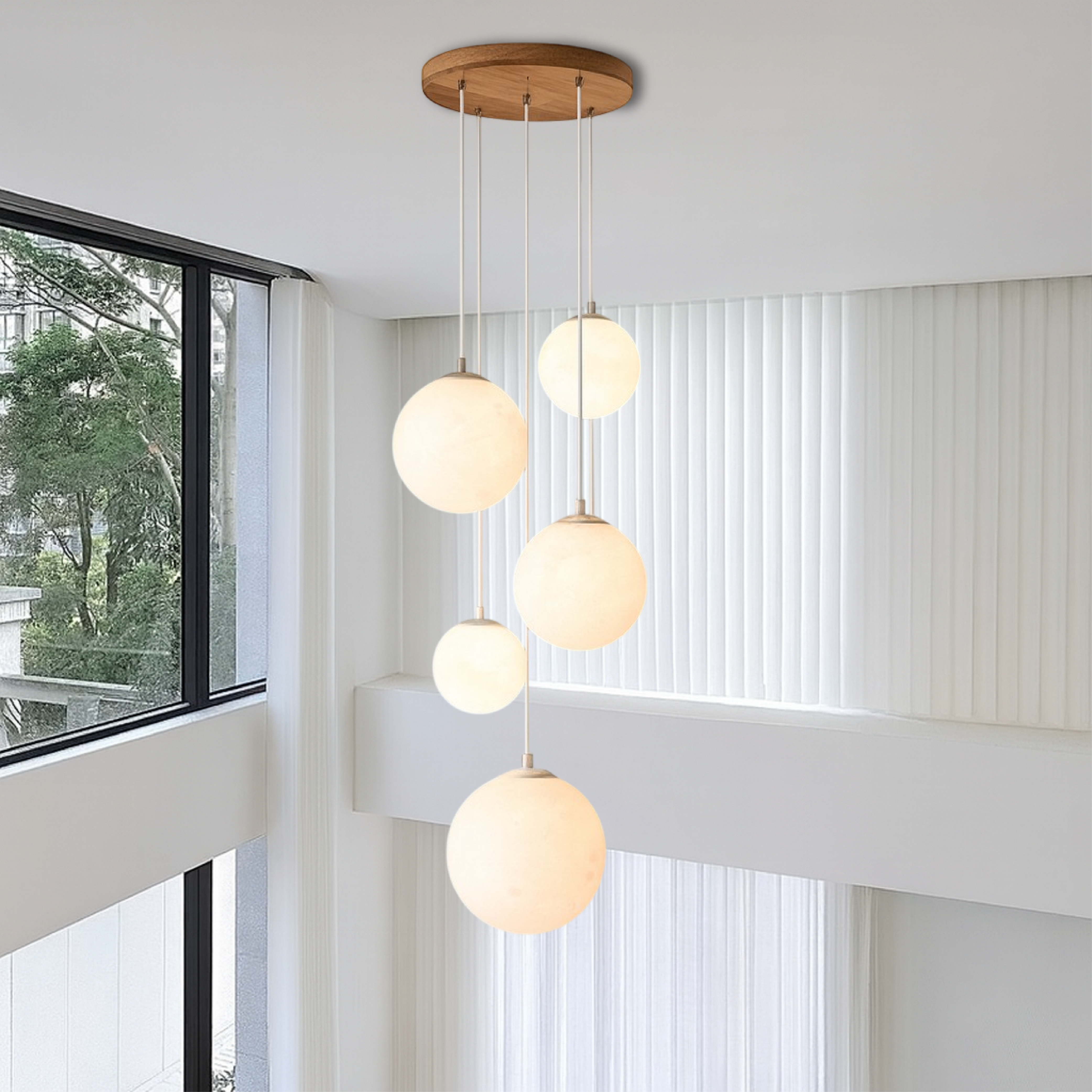 Nordic Staircase Chandelier Moonlamp