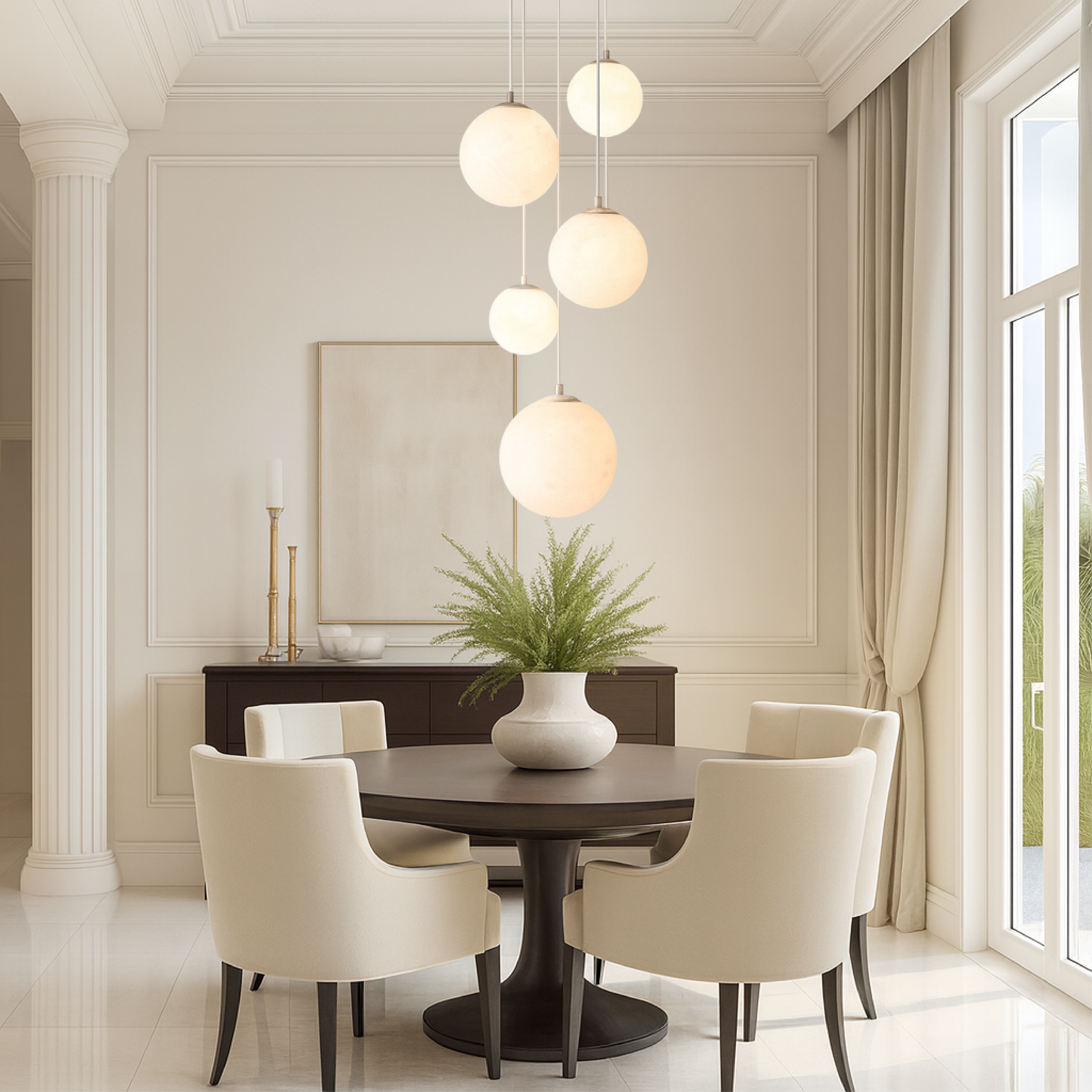 Nordic Staircase Chandelier Moonlamp