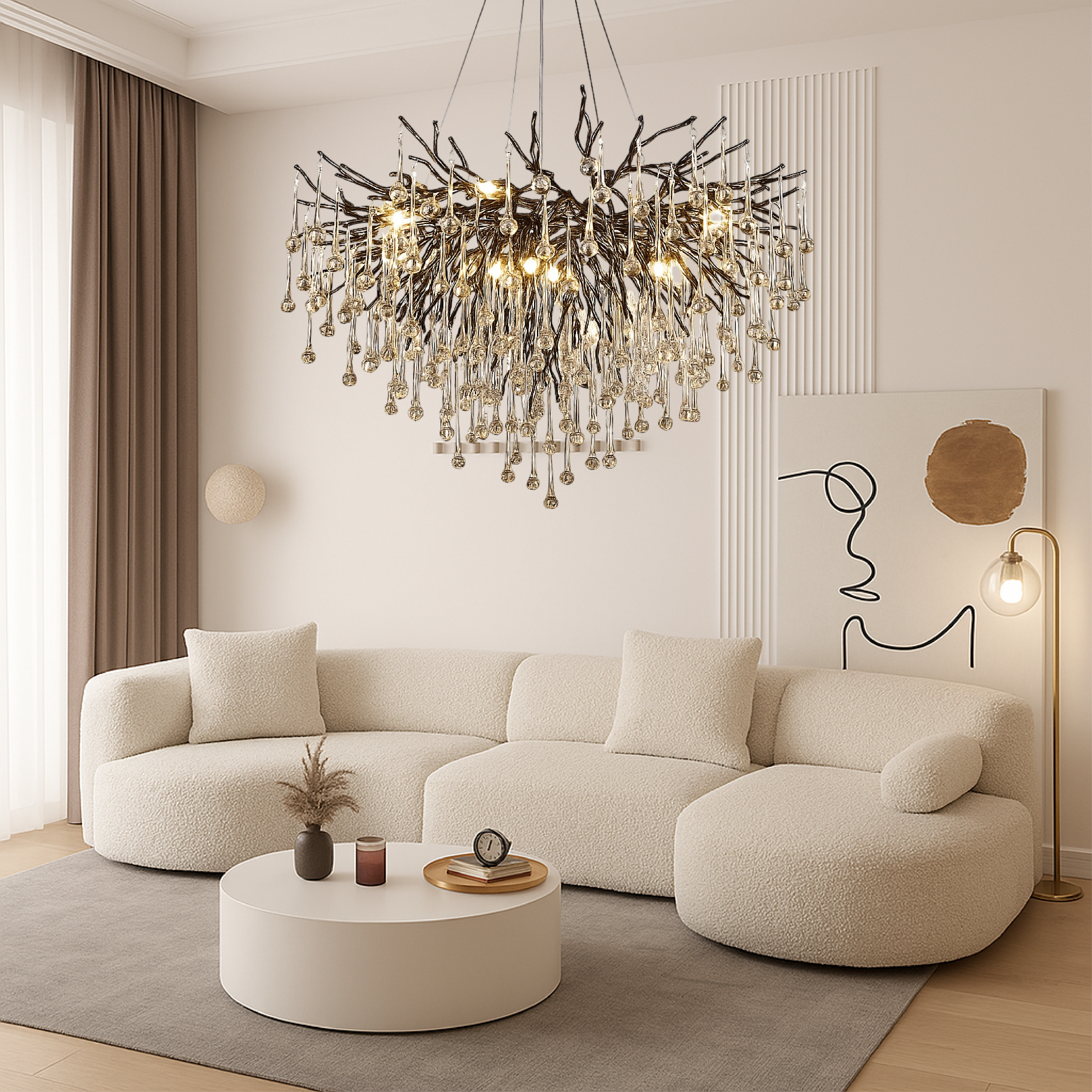 Black Raindrop Chandelier