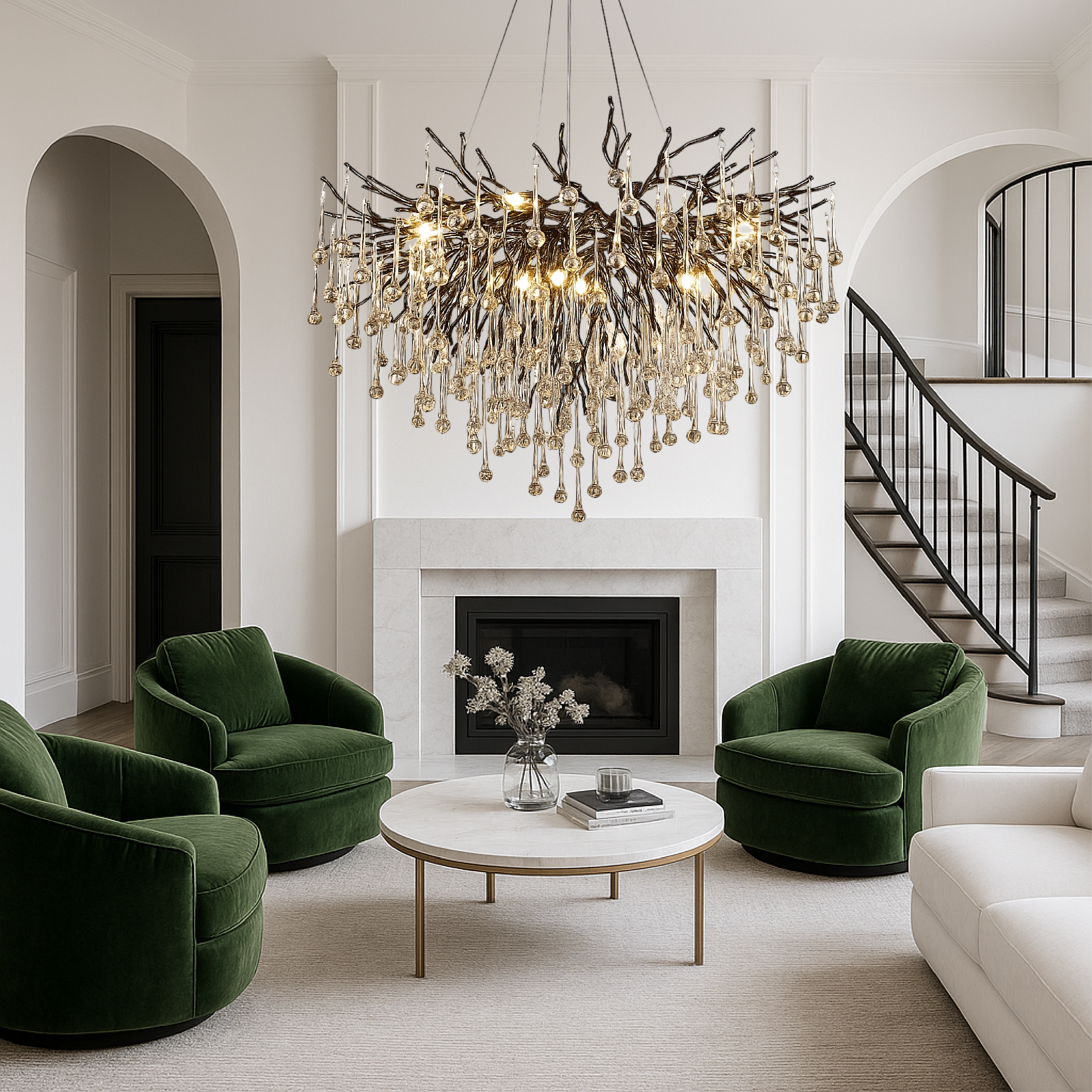 Black Raindrop Chandelier