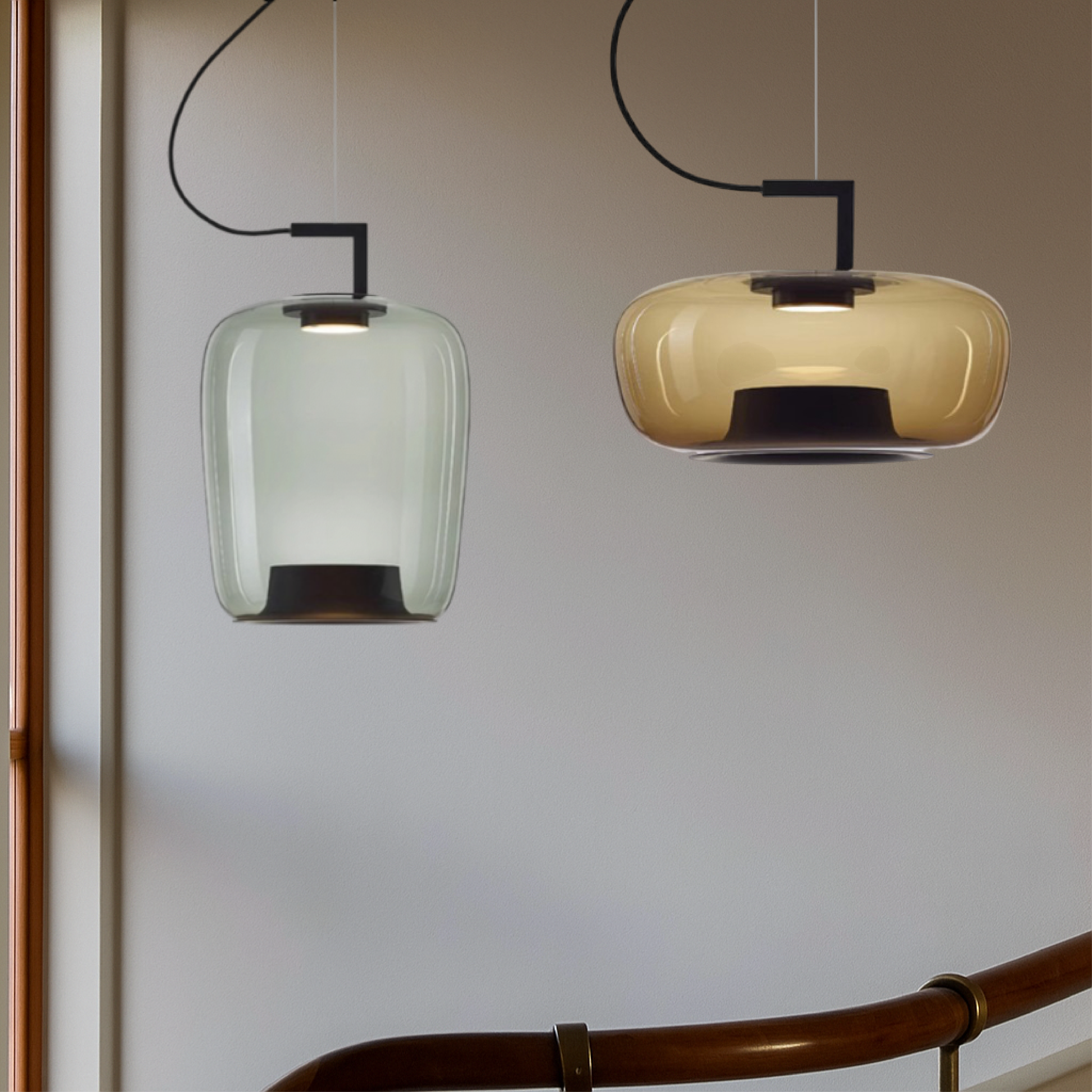 Jaura glass pendant lamp