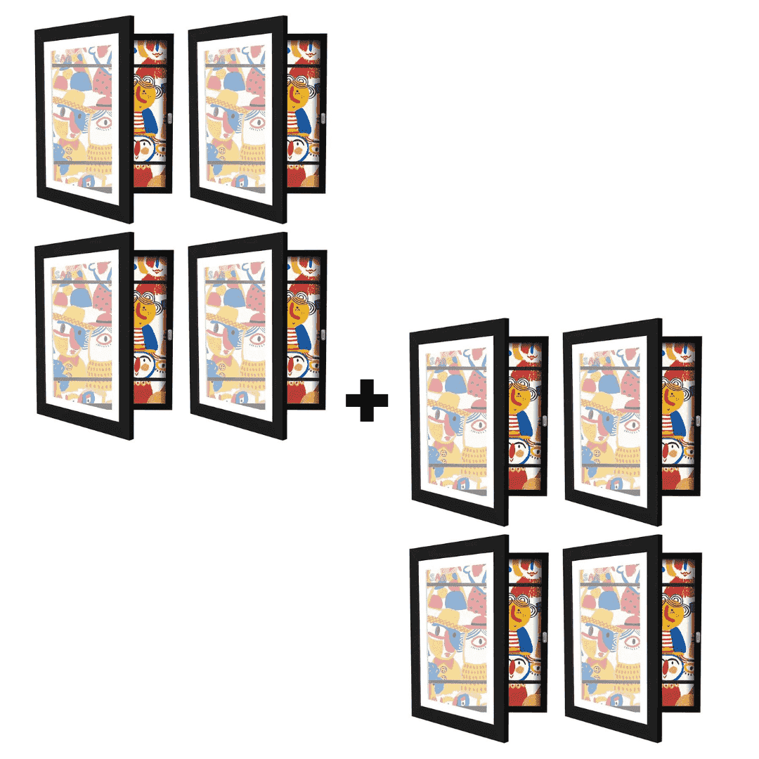 Cadre art enfants KreativFrame Noir Lot de , ou galeries pour décoration murale d