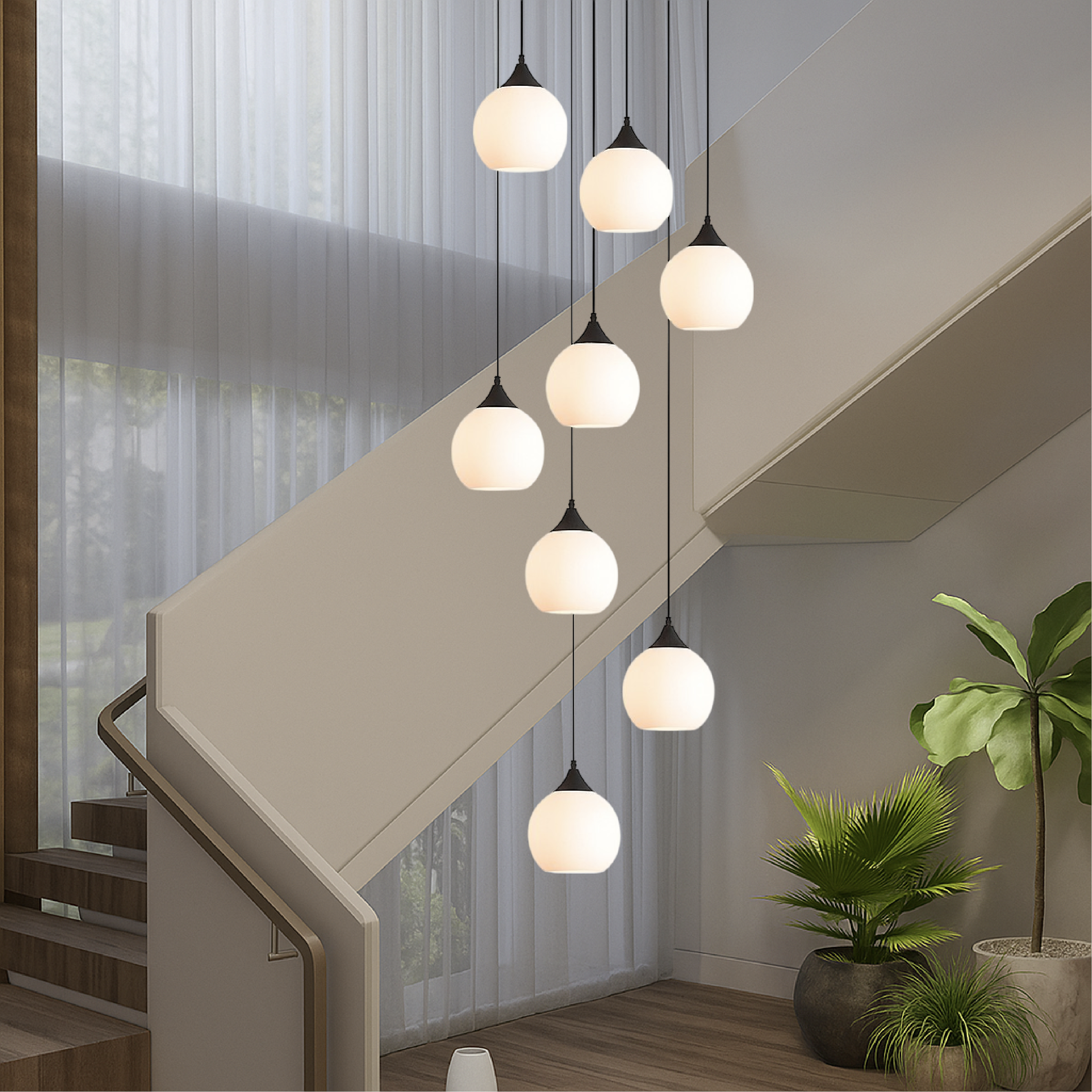 Chandelier of the Staircase of the Villa of Gade