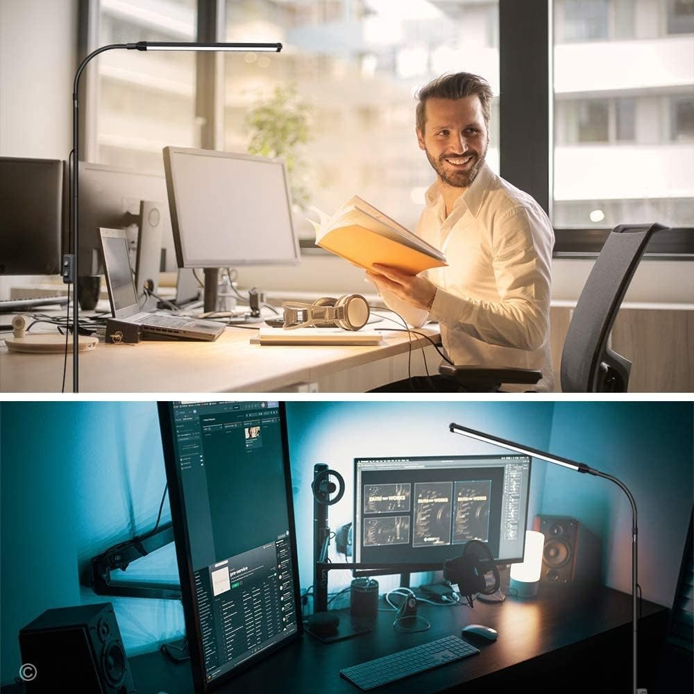 Lampadaire LED sur Pied Ajustable Modes de lumière - Idéale pour Maquillage Lecture Études et Création - Modes d'éclairage variés pour s'adapter à chaque besoin