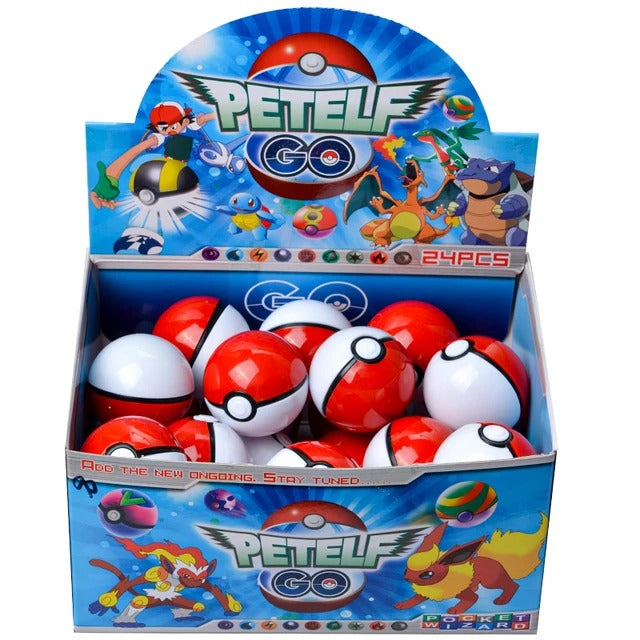 Lot de Pokéballs avec Mini Figurines - Pokéballs Rouge et Blanc avec Figurines Pokémon