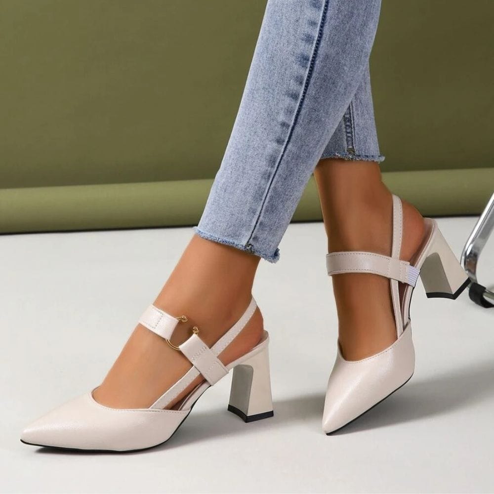Sandales à Talons Hauts Élégantes Luisa en Blanche - Confort Élégant et Style Intemporel