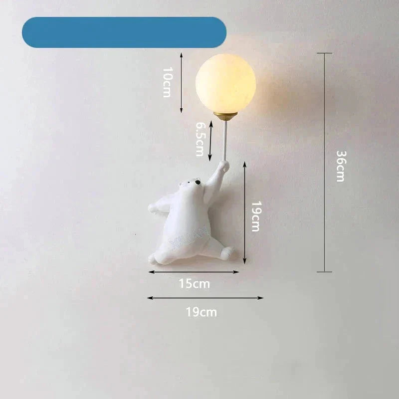 Applique Murale Cartoon Ours Blanc - Matériaux de Qualité pour Enfants travel