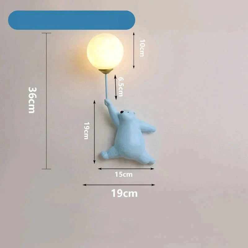 Applique Murale Cartoon Ours Bleu - Ambiance Ludique pour Enfants travel bott