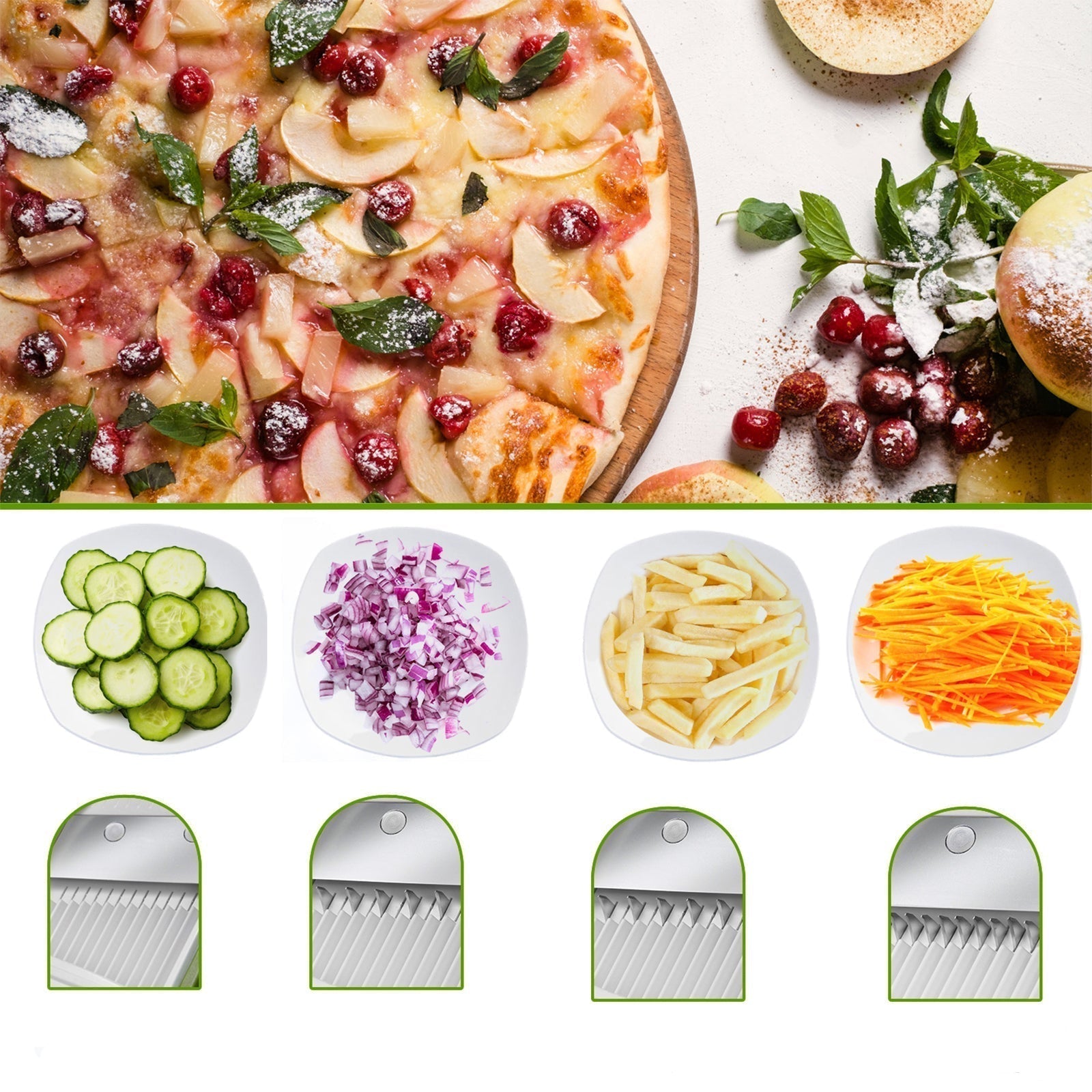 Mandoline de cuisine - Coupe légume facile et rapide, ustensile de cuisine essentiel