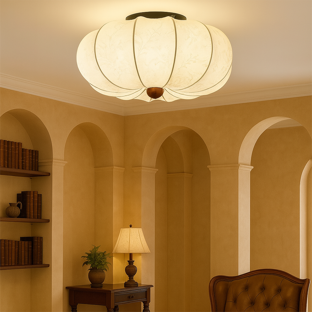 Medieval silk ceiling light