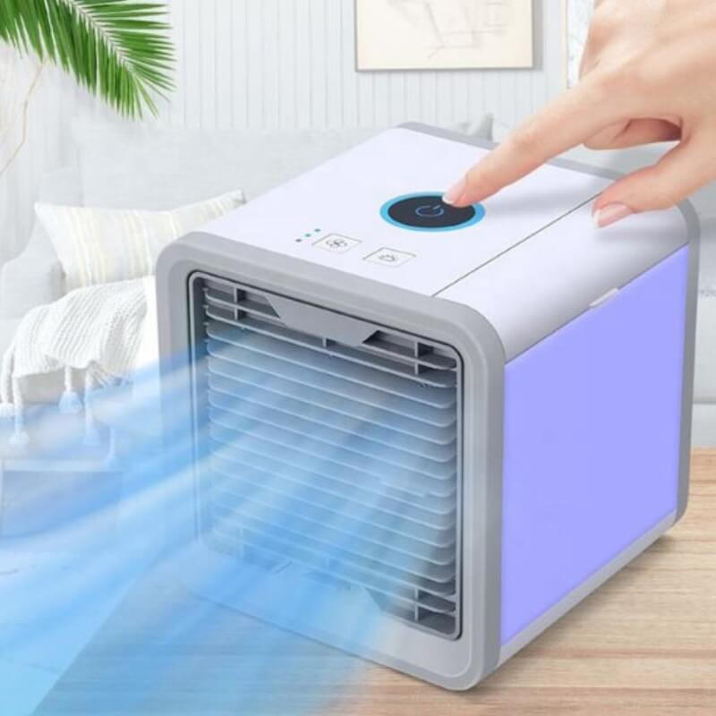Mini Climatiseur Portable Compact et Pratique - Rafraîchit l'Air Efficacement et Économiquement