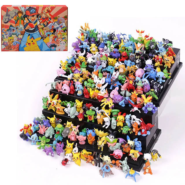 Mini Figurines Pokemon pièces - Figurines PVC Réalistes avec Paquet Cadeau tr