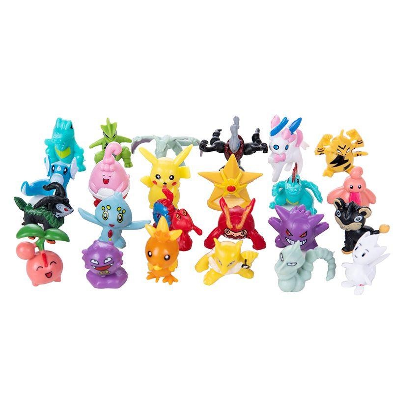 Mini Figurines Pokemon Jeux entre Amis - Modèles Colorés pour Collectionner et Décorer