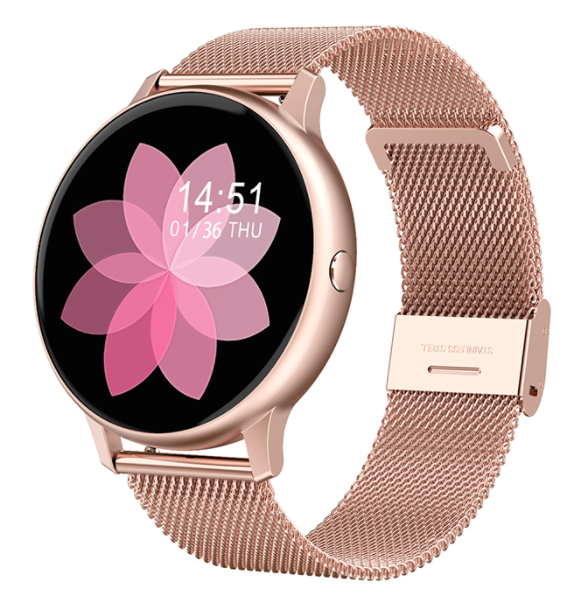 Montre connectée intelligente pour Femme et Homme - Or Neo - Notifications smartphone, Design minimaliste, Autonomie prolongée
