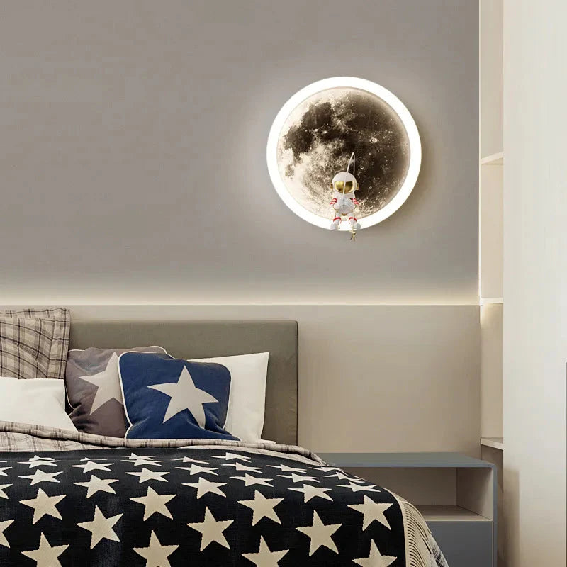 Lampe Murale LED Lune MoonBeam Blanc - Éclairage Ambiance Moderne et Original dog