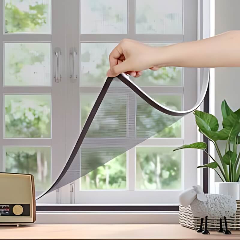 Moustiquaire Magnétique pour Fenêtres en maille fibre verre robuste ignifuge dog