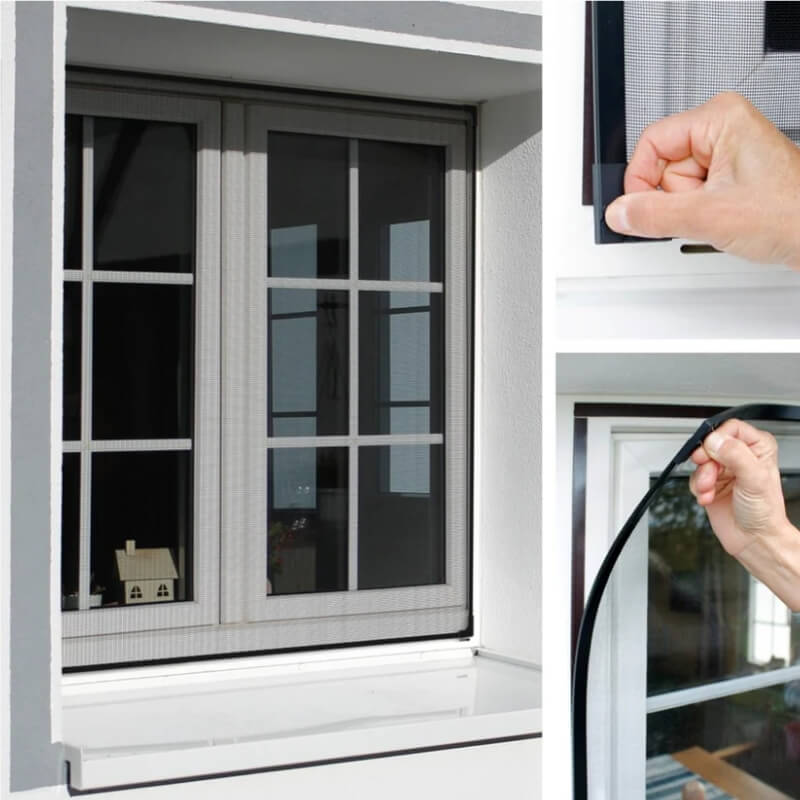 Moustiquaire Magnétique pour Fenêtres en maille fibre verre robuste ignifuge dog