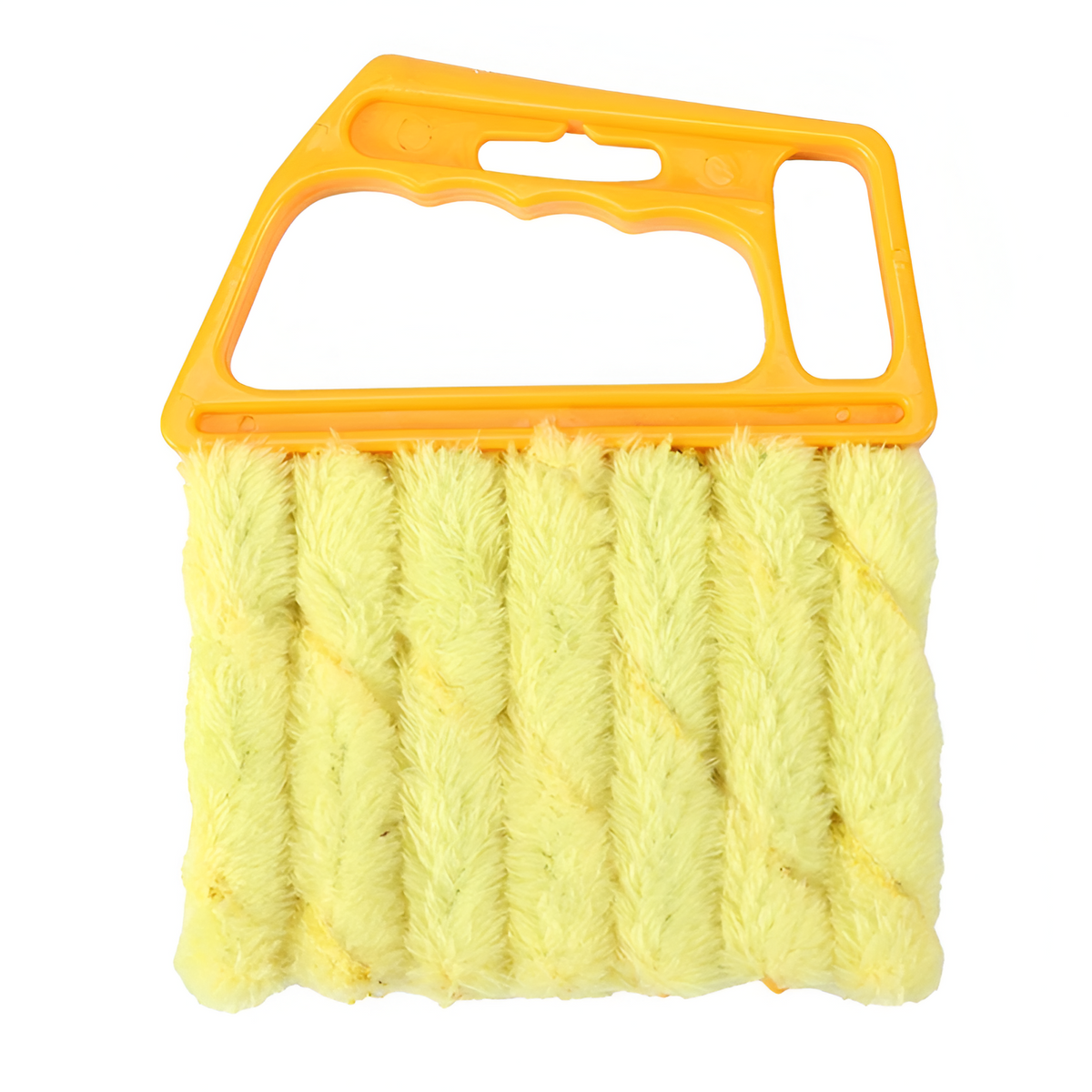 Nettoyeur de poussière en microfibre lavable pour fenêtres - Design pratique et durable en jaune