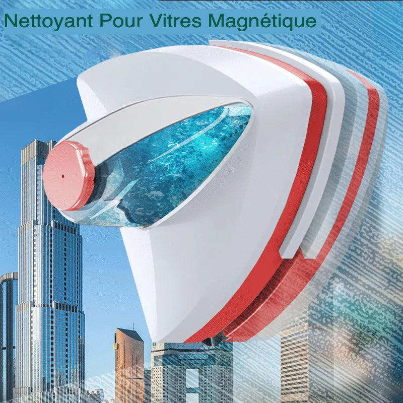 Nettoyeur de vitres magnétique - Rotation à degrés pour un nettoyage complet dog