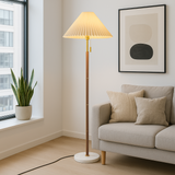 Vintage wooden floor lamp Yrus
