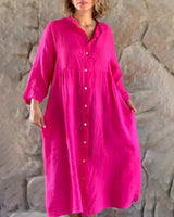 Noemi - Loose dress with cotton and linen shirt