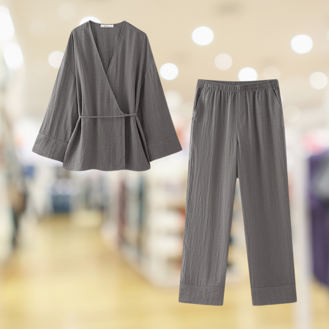 Ensemble Kimono Pièces Norma en Gris - Vêtement Élégant et Confortable pour Femme