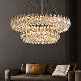 Crystal ring chandelier
