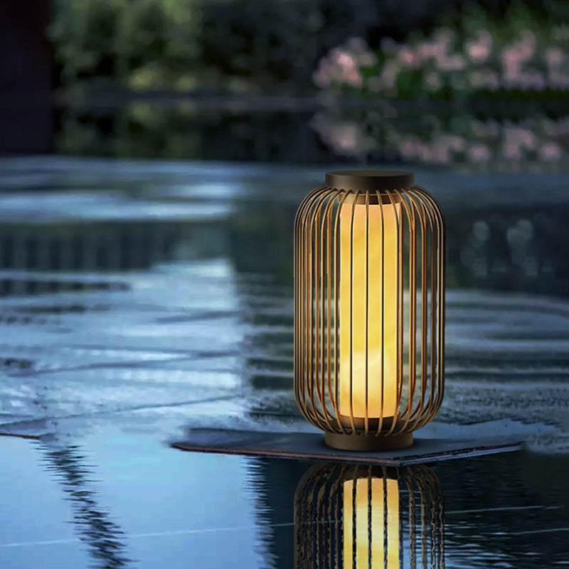 Solar-powered outdoor lantern