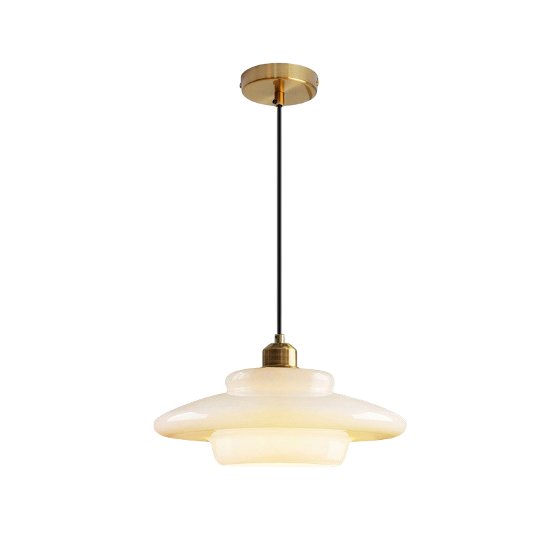 Milky white glass pendant light